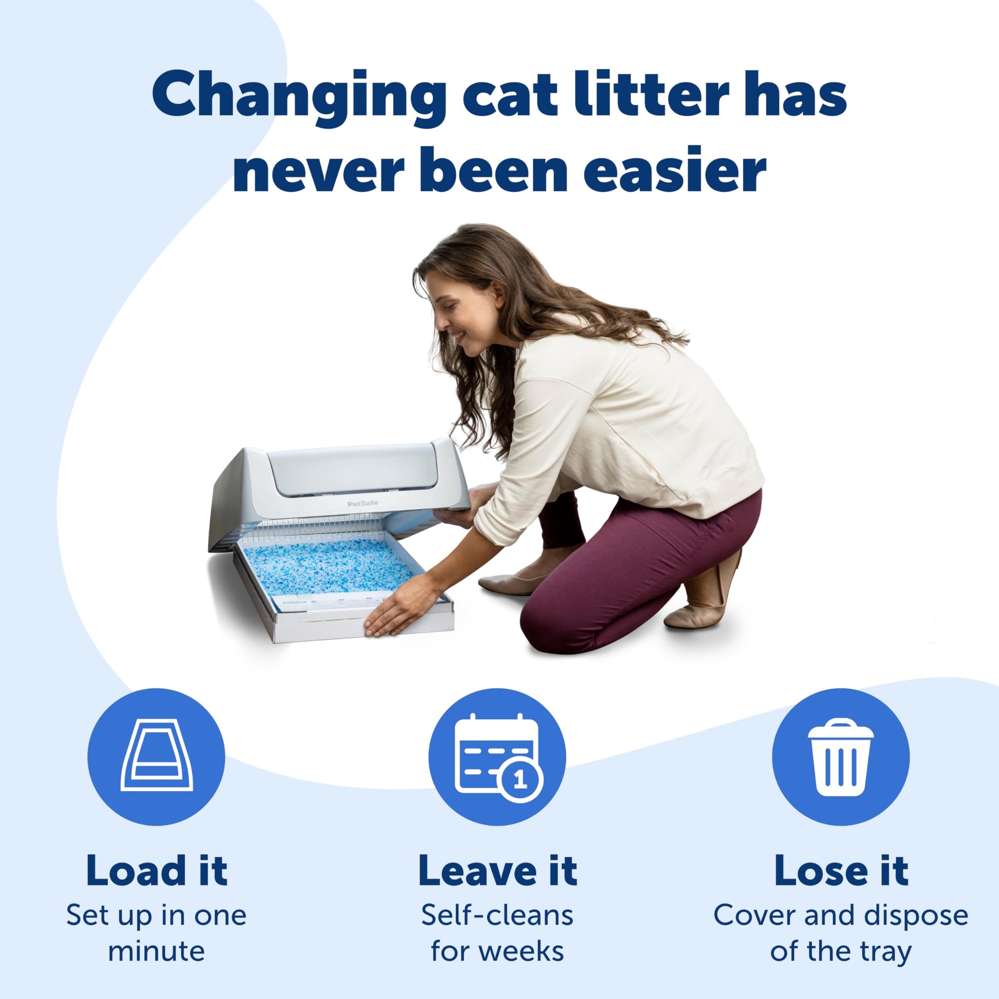 PetSafe ScoopFree Disposable Crystal Cat Litter Tray Easy Cleaning Box