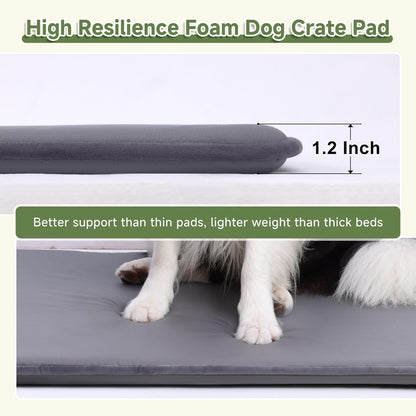 WAYIMPRESS Waterproof Dog Crate Pad, Medium Crate Mat Bed, Outdoor Bed