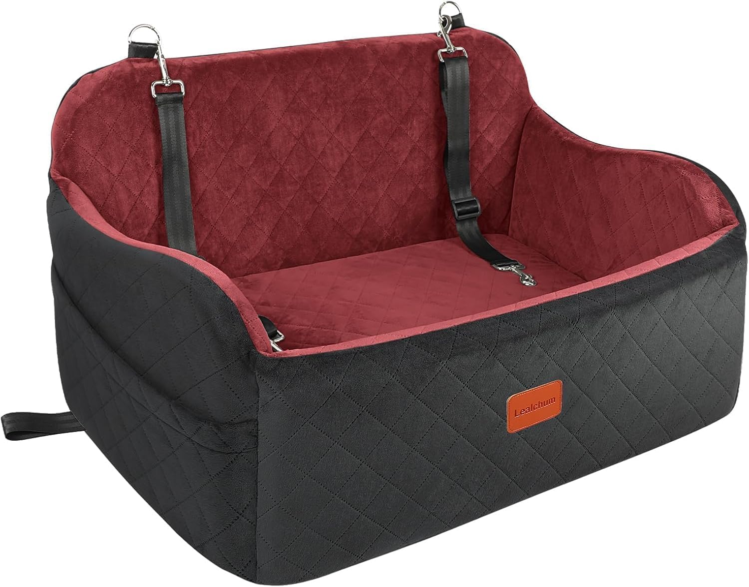 Lealchum Dog Car Seat for Medium/Large Dogs,2 Clip-On Safety Seat