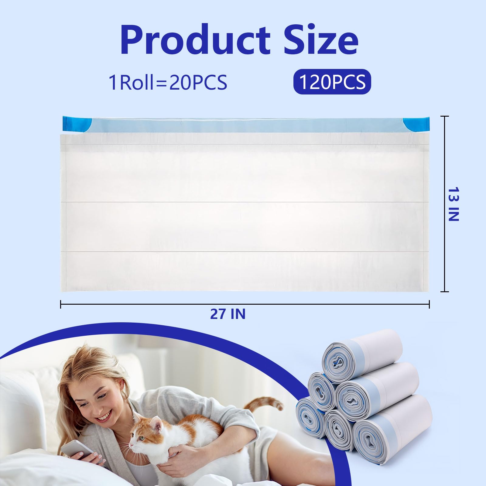 120 Count Cat Litter Box Bags for Neakasa and PetPivot Open Box