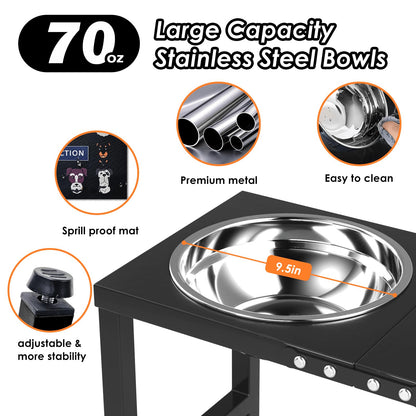 ADENGL Metal Elevated Dog Bowl for Large 𝐋𝐚𝐫𝐠𝐞 Raised Bowl Stand Mat