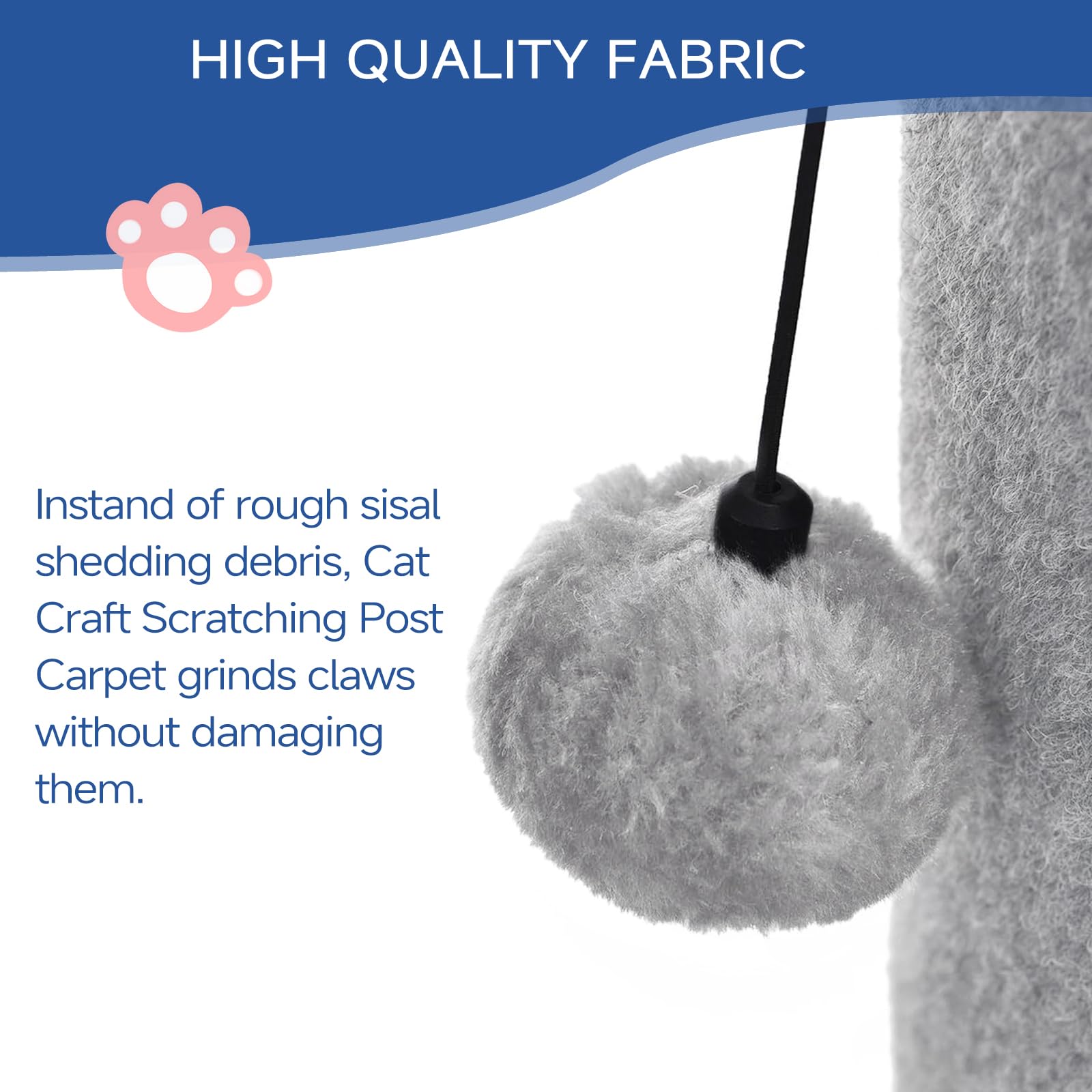 Cat Scratching Post Carpet Scratching Post 41" for Indoor Scratcher