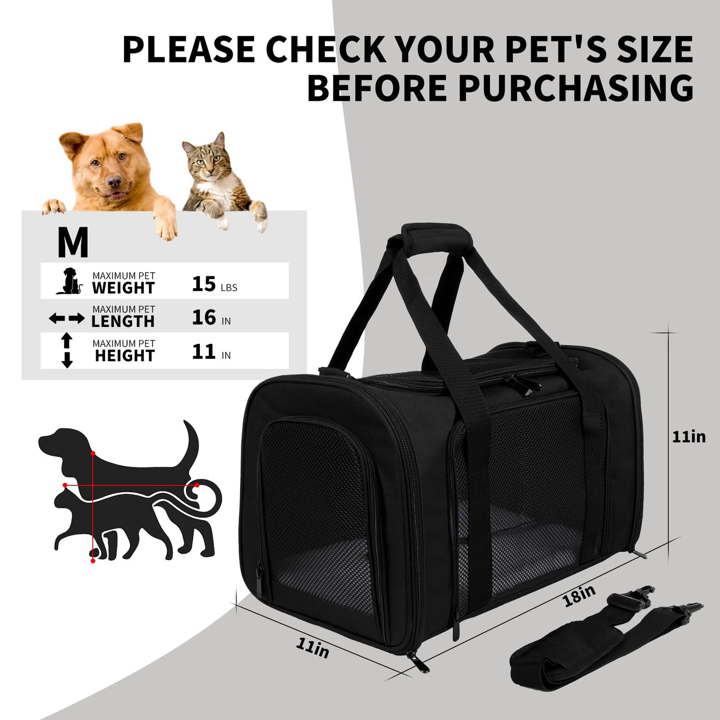 Yipincover Carriers Soft-Sided Pet Carrier