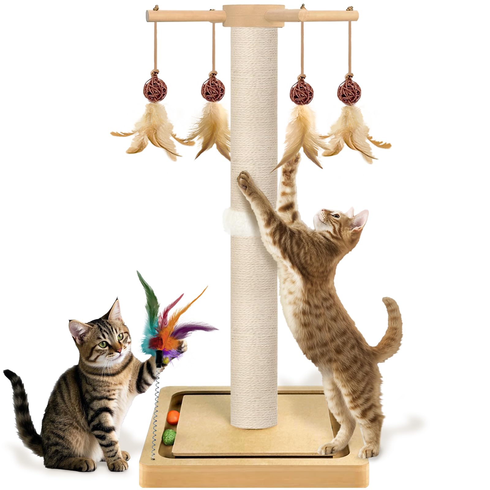 Tall Cat Scratching Post, Sisal, Large Scratcher Tree Tower for Tower