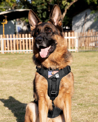 PETNANNY Tactical Dog Harness Service Dog Vest for Large Dogs Hook