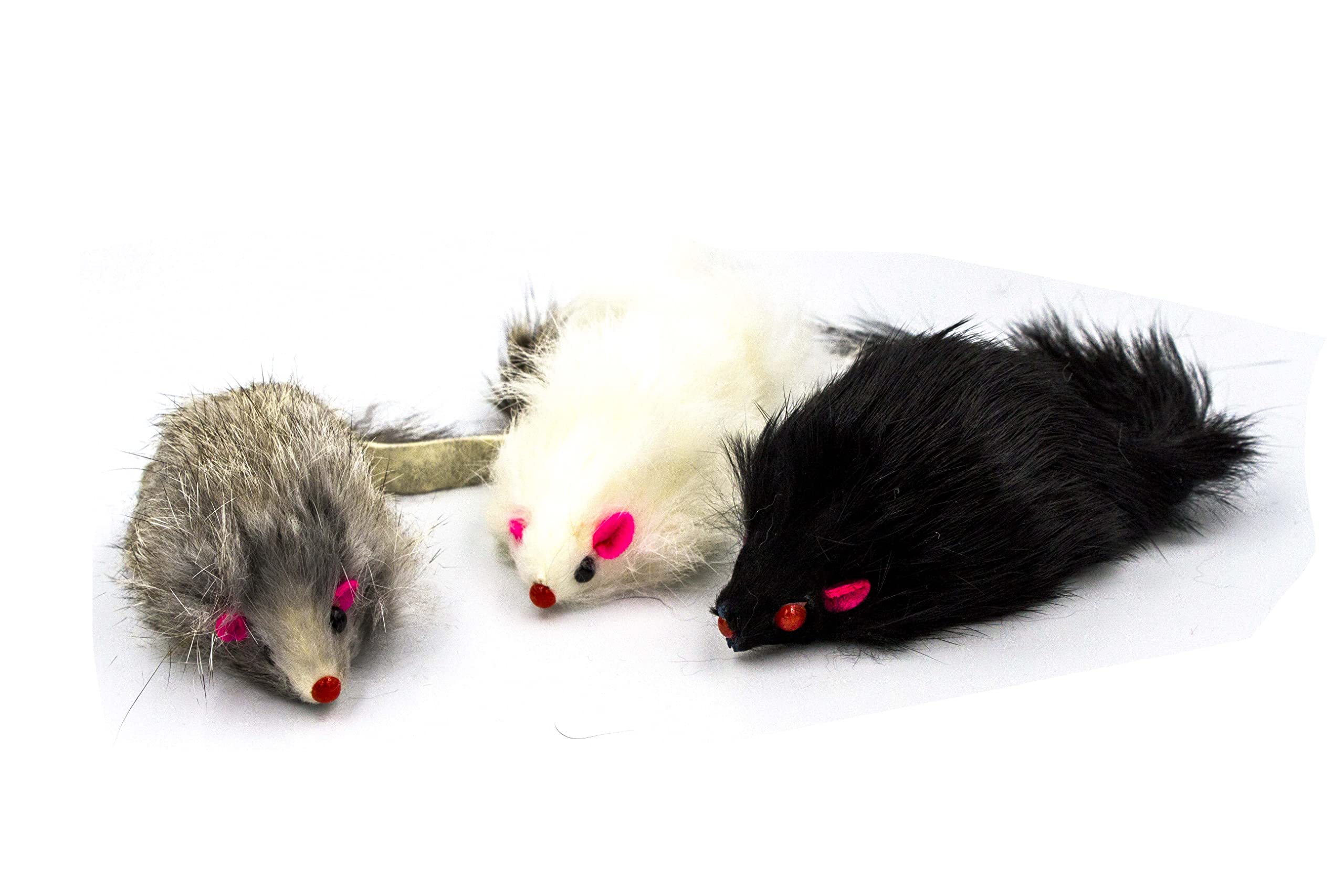 AXEL PETS 10 Giant Furry Mice with Catnip and Rattle Sound Made Catnip