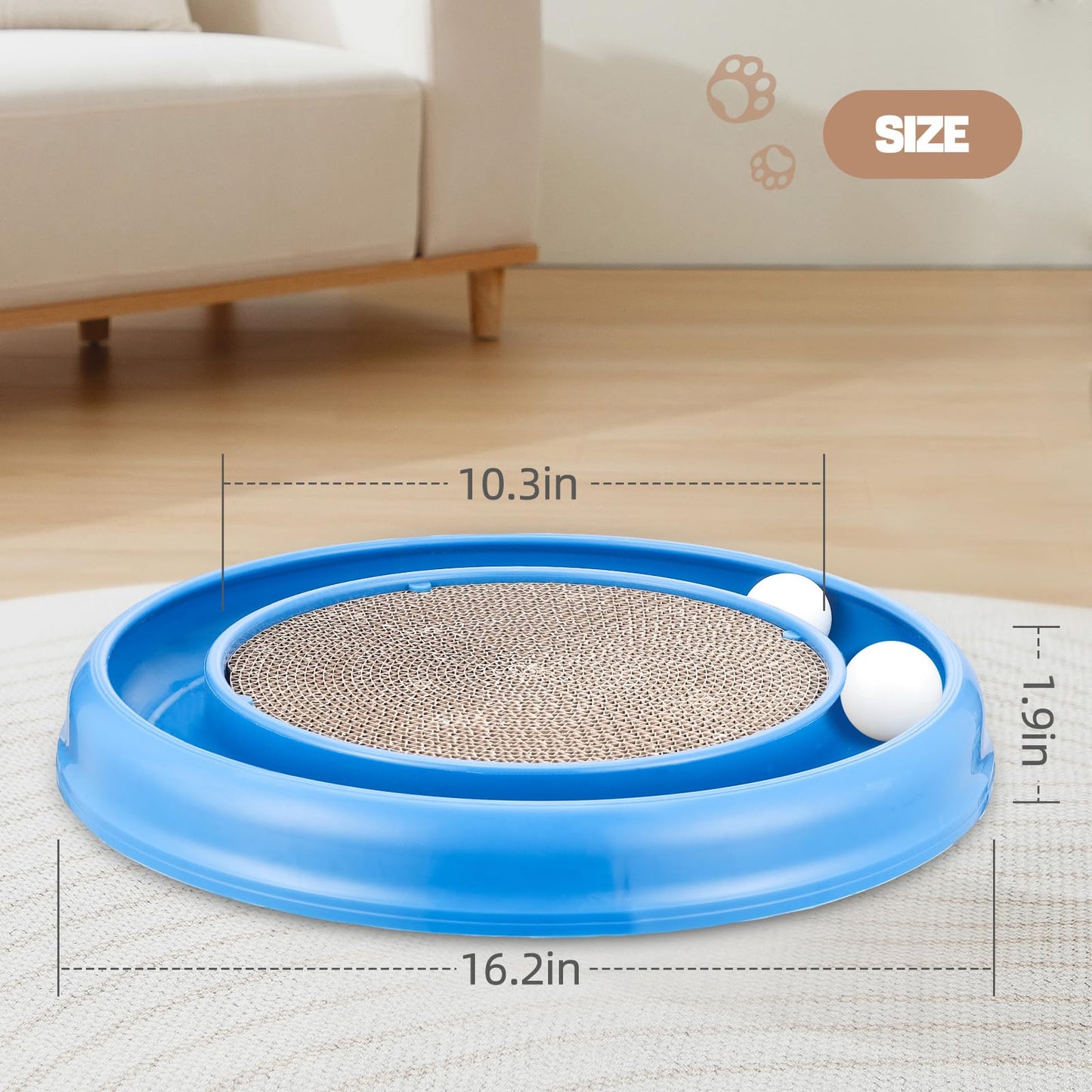 Peomliee Cat Scratching Board with Balls for Cats Grinding Claw, Balls