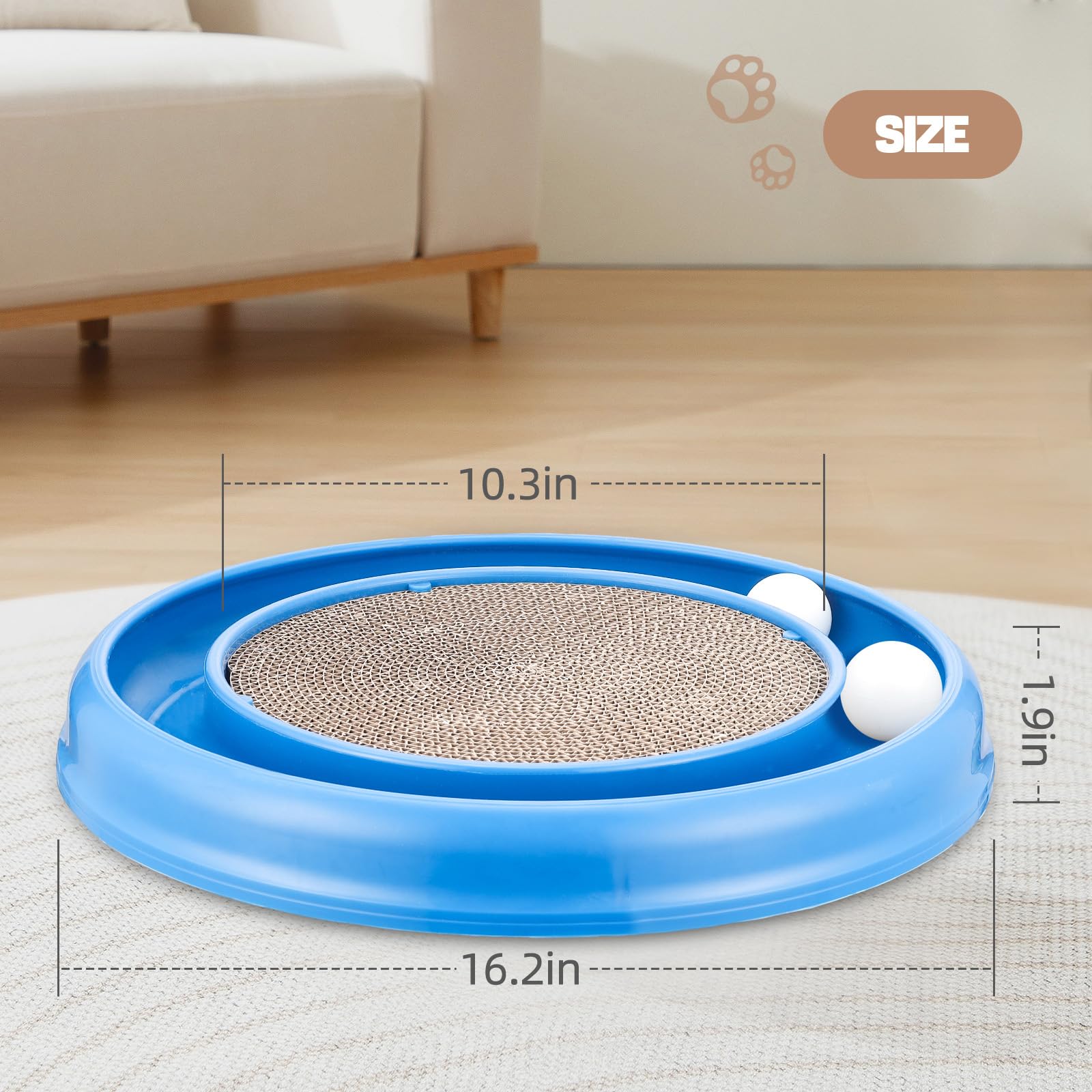 Peomliee Cat Scratching Board with Balls for Cats Grinding Claw, Balls