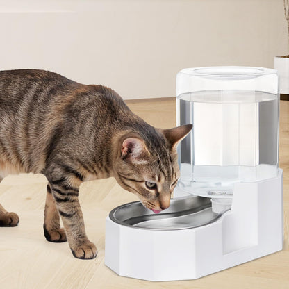 Sfozstra Large Dog Water Dispenser: Stainless Steel Gravity Cat Water