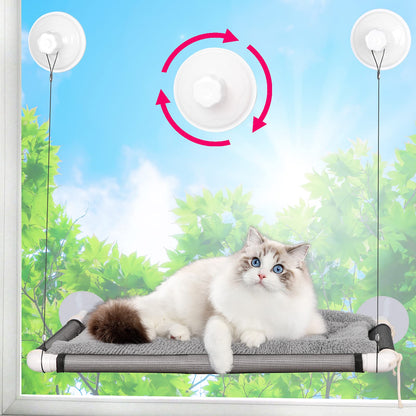 Cat Window Perch, Cordless Foldable Hammock Bed for Large Cat Bed