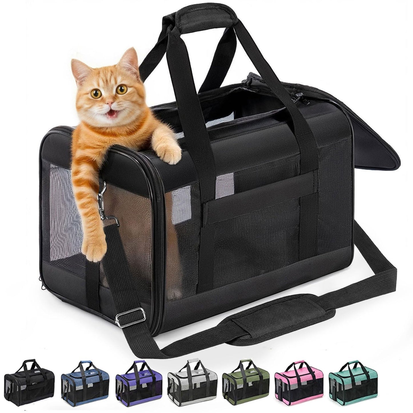 Conlun Cat Carrier Airline Approved, Soft-Sided Dog Carrier with Bag
