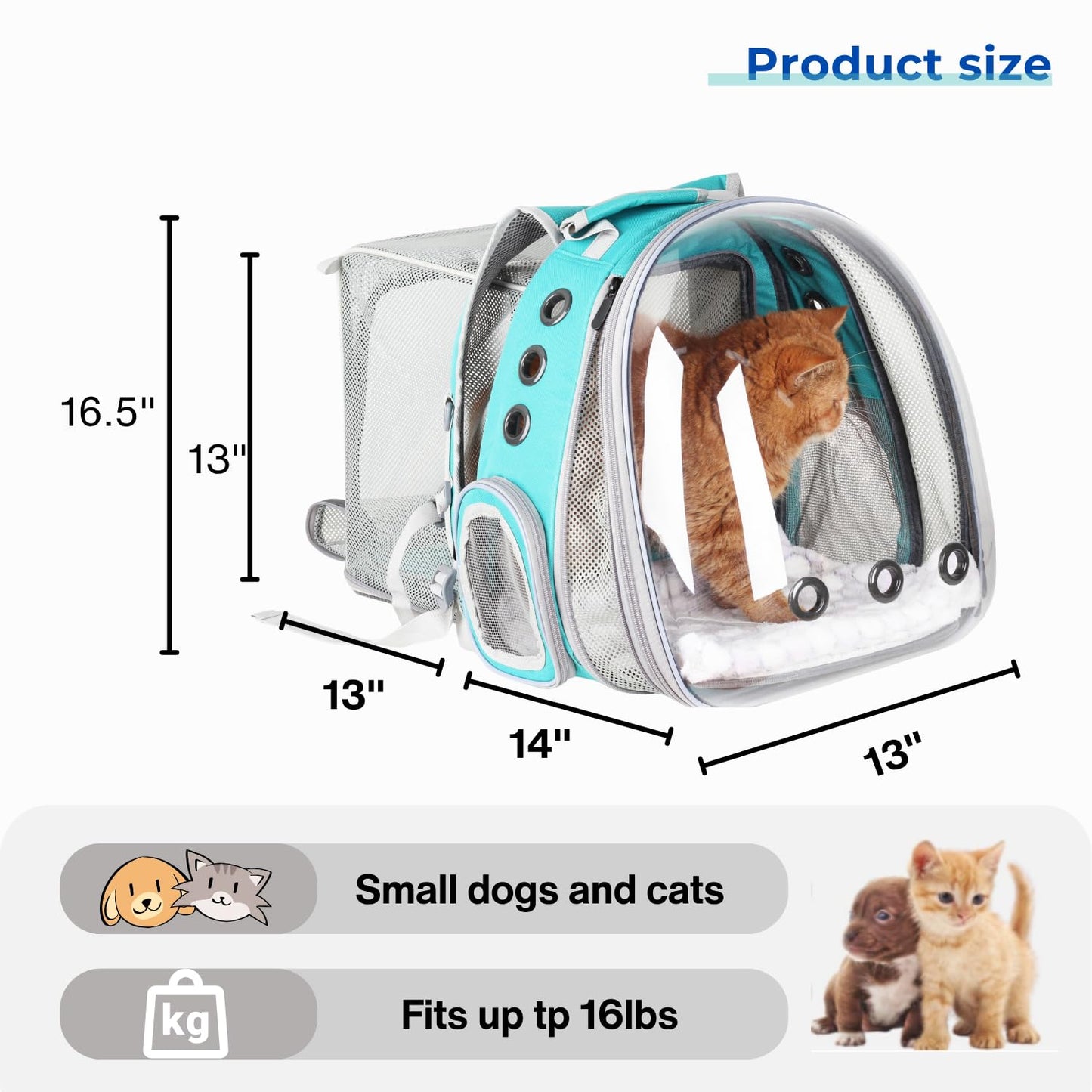 Lollimeow Expandable Cat Backpack Carrier