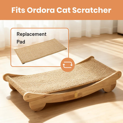 Ordora Large Cat Scratcher Mat: Upgrade Soft Sisal Horizontal Pad