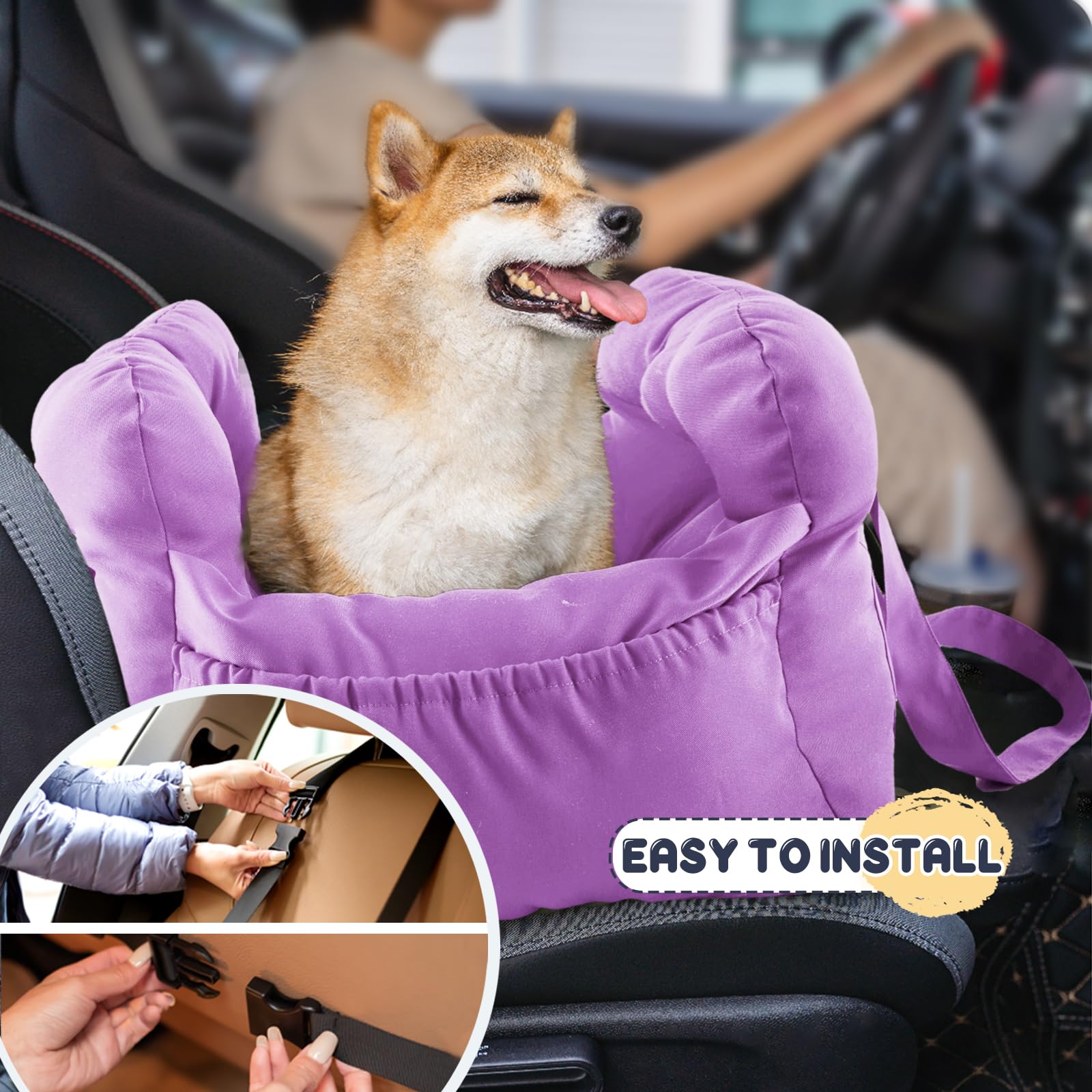 PETNEX Dog Car Seat for Small Dogs, Portable Puppy Car Seat of Bag