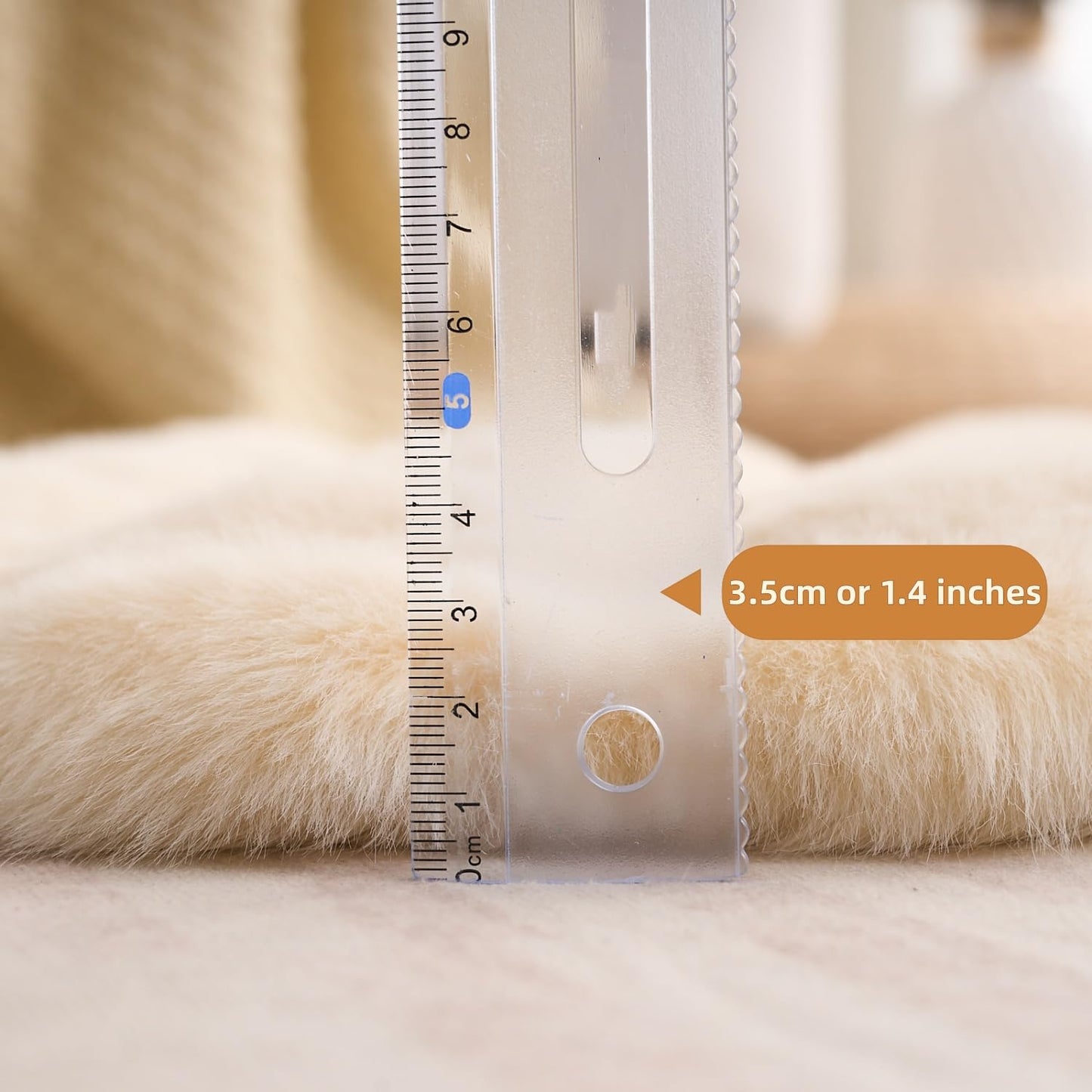 SHENGOCASE Round Faux Rabbit Fur Pet Bed Kneading Cushion, Cat Bed