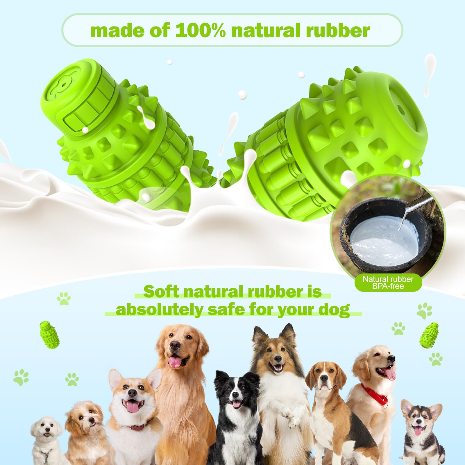 PIFFZEDO Dog Toys for Aggressive Chewers,Interactive Natural Chew