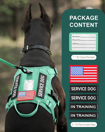 FAYOGOO Tactical Dog Harness for Large Medium Dogs Mesh Harness