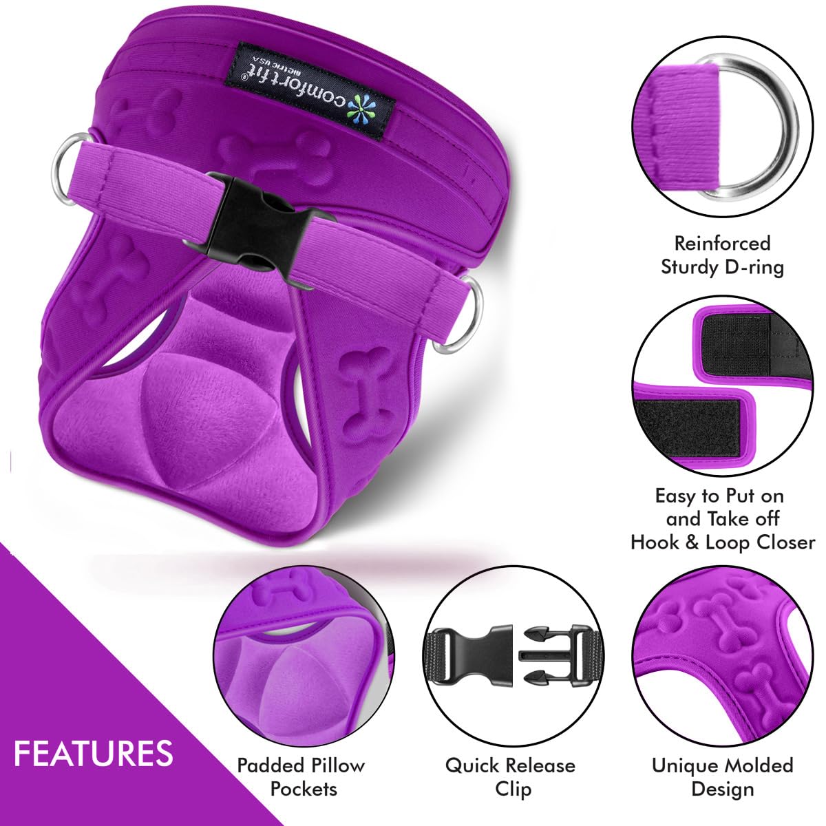 Comfort Fit Dog Harness Small Medium Sized Dogs Extra Comfort Harness