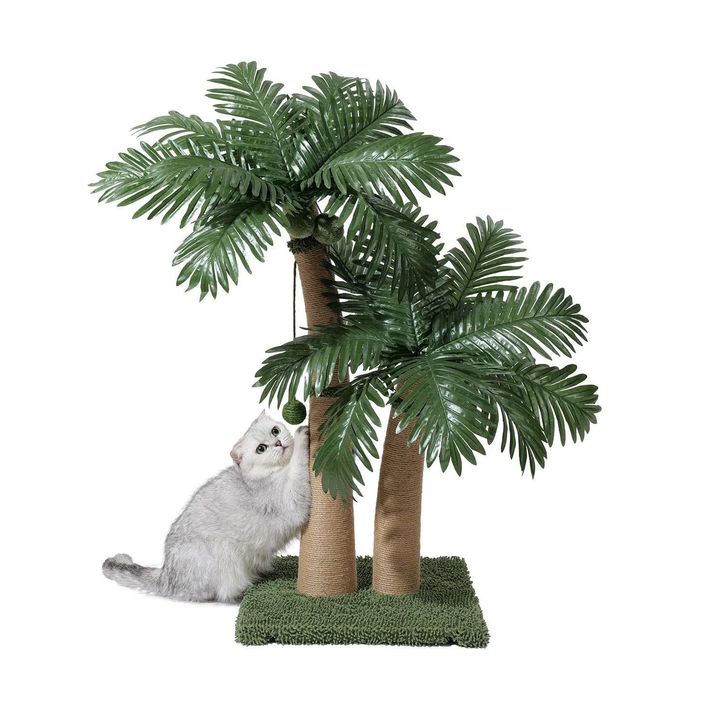 Palm Tree Cat Scratching Post, 36'' Cat Scratcher Post with Posts