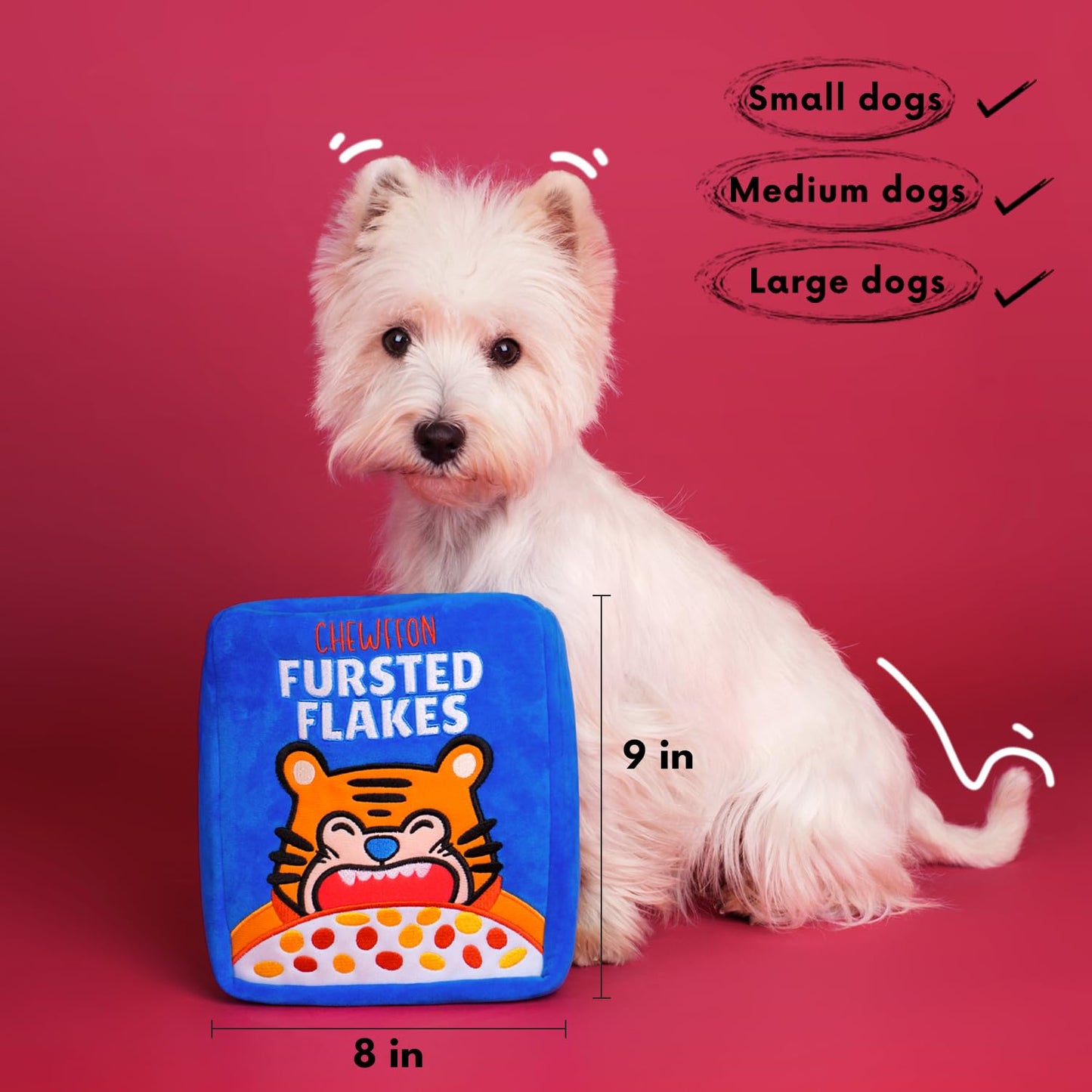 CHEWFFON Interactive Dog Toys, Enrichment Snuffle Crinkle Treat Puzzle