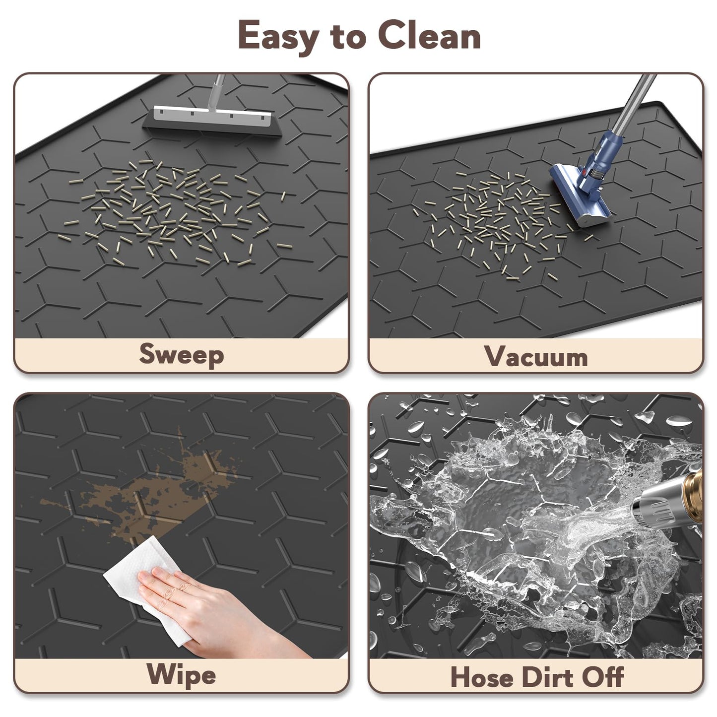 Garoopion Cat Mat for Litter Box, Large 40" X 28" Cat Litter Mat