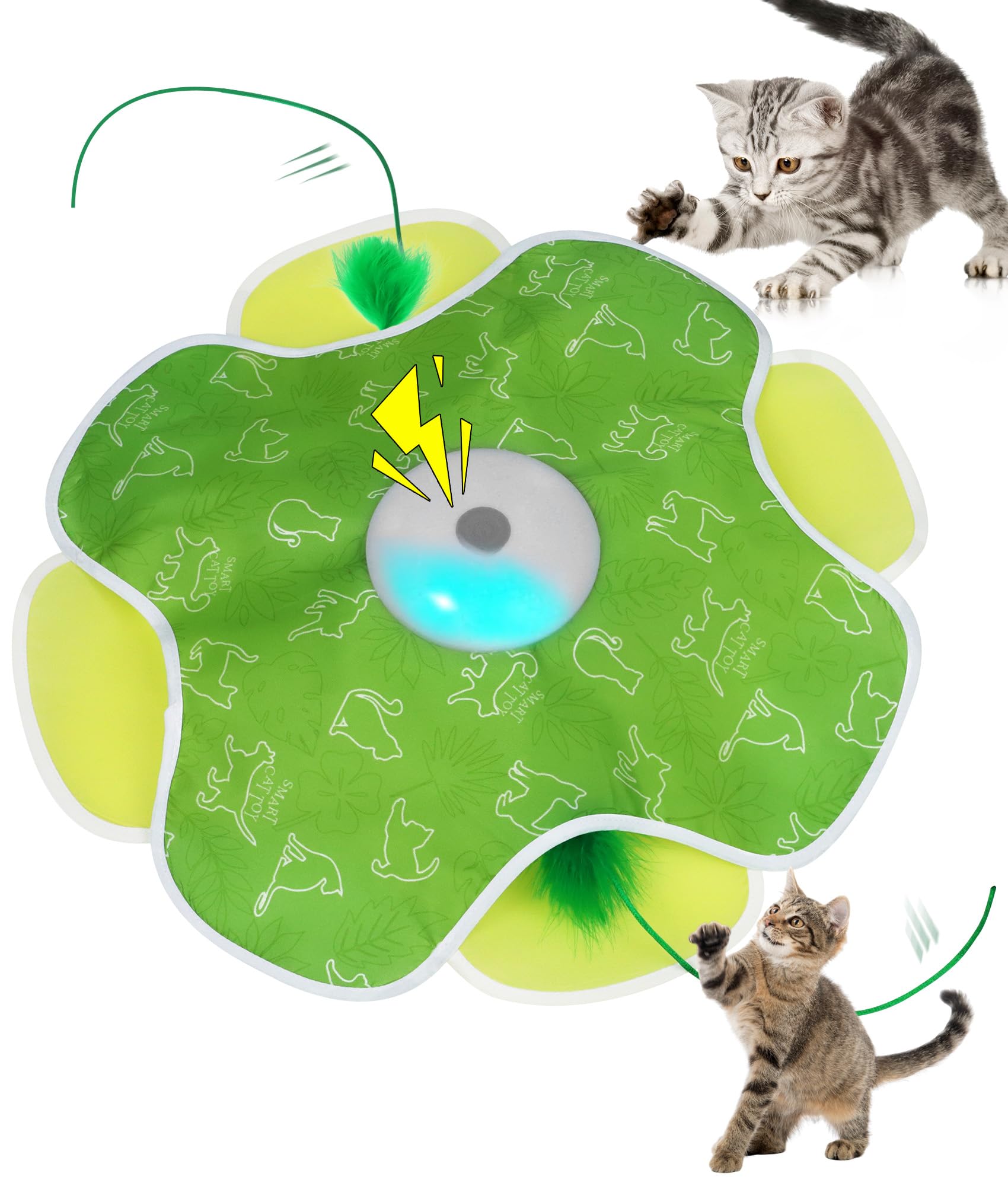 EHWZ Cat Toys for Bored Indoor Adult Cats, Rechargeable Wand