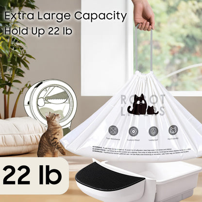 AWoHH 180 Tear-free Bulk Pack Automatic Cat Litter Box Bags, Box