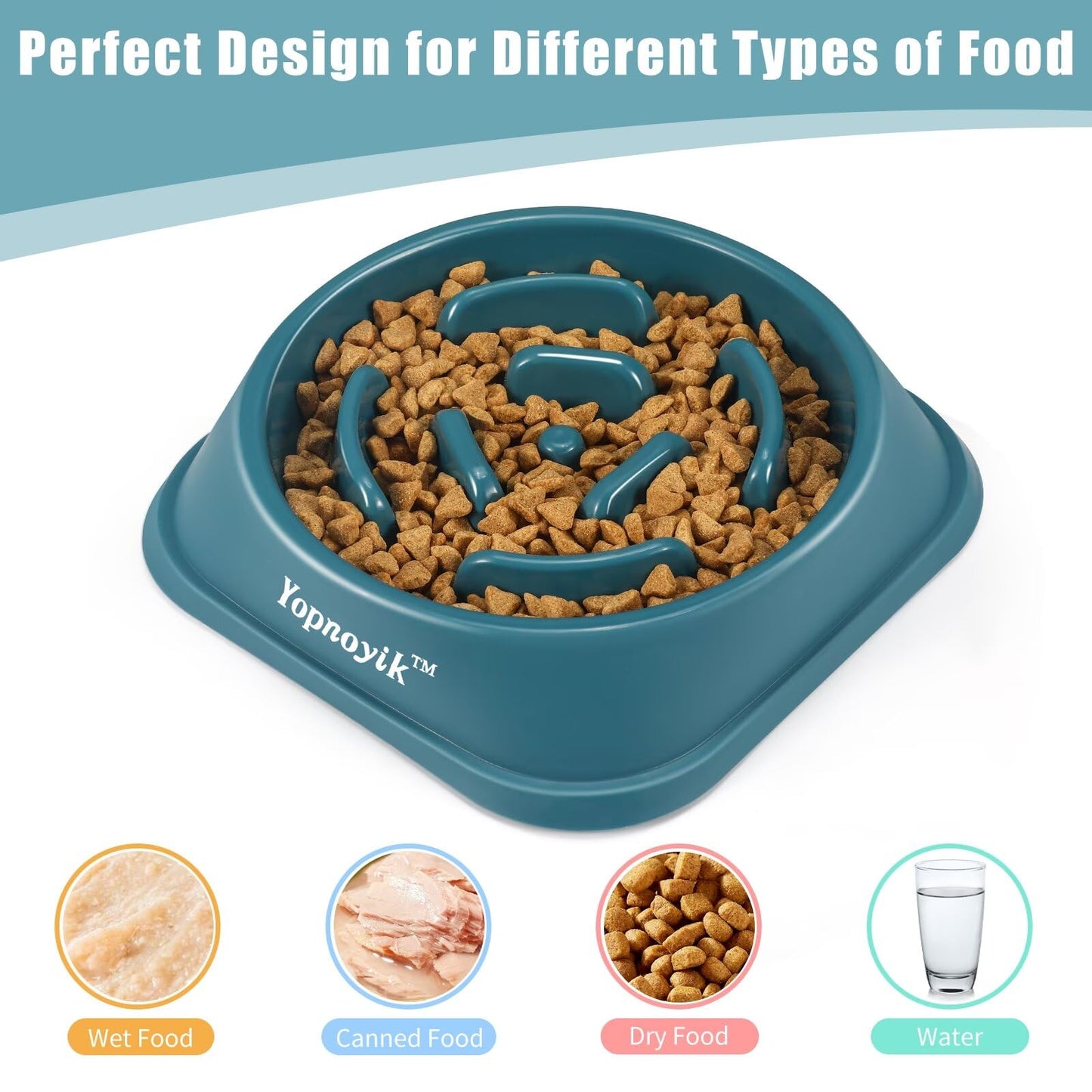 2 Pack Slow Feeder Dog Bowls for Healthy Eating, Non-Slip Feeder