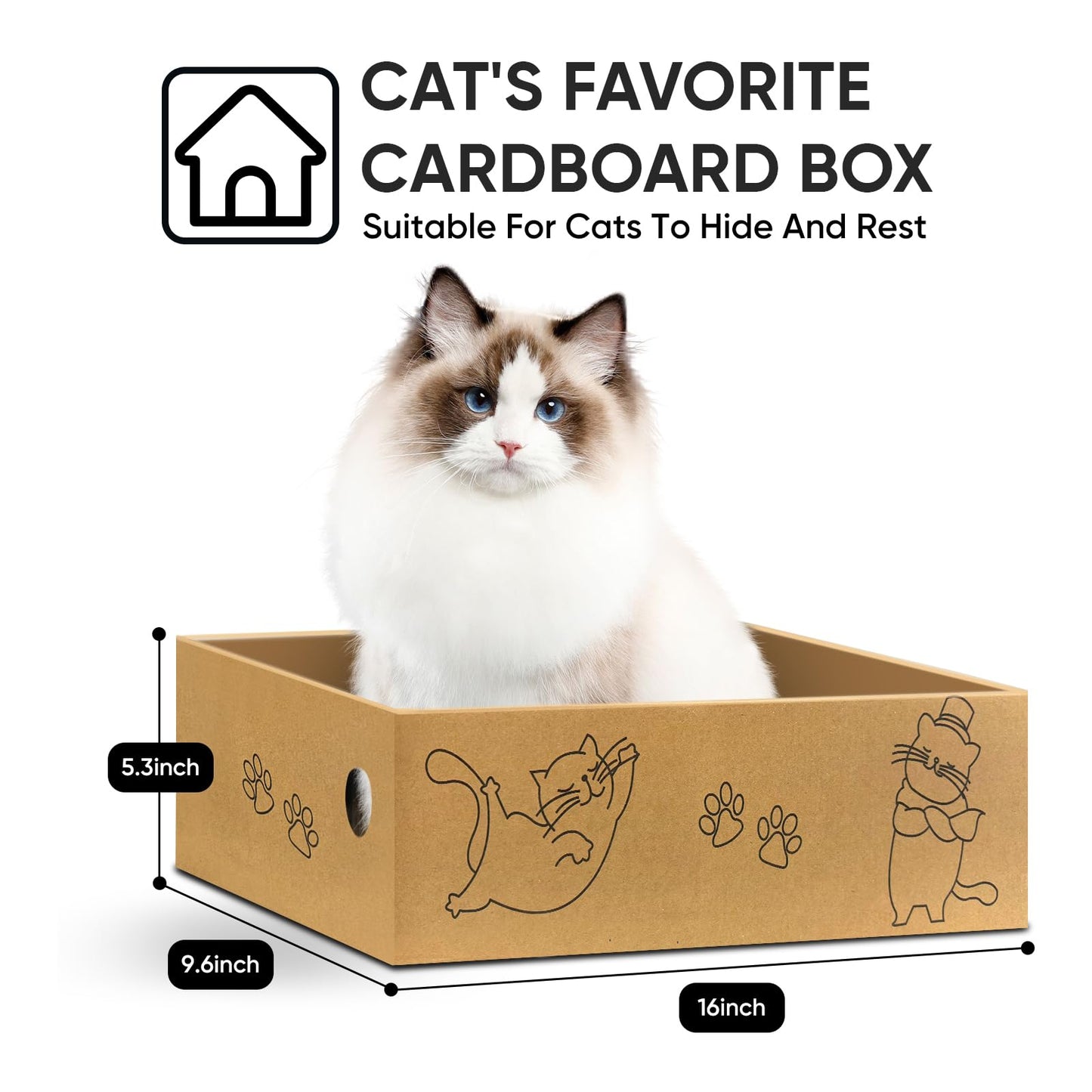 AGYM Cat Scratcher, L Shape Cat Scratching Pad for Indoor Pad