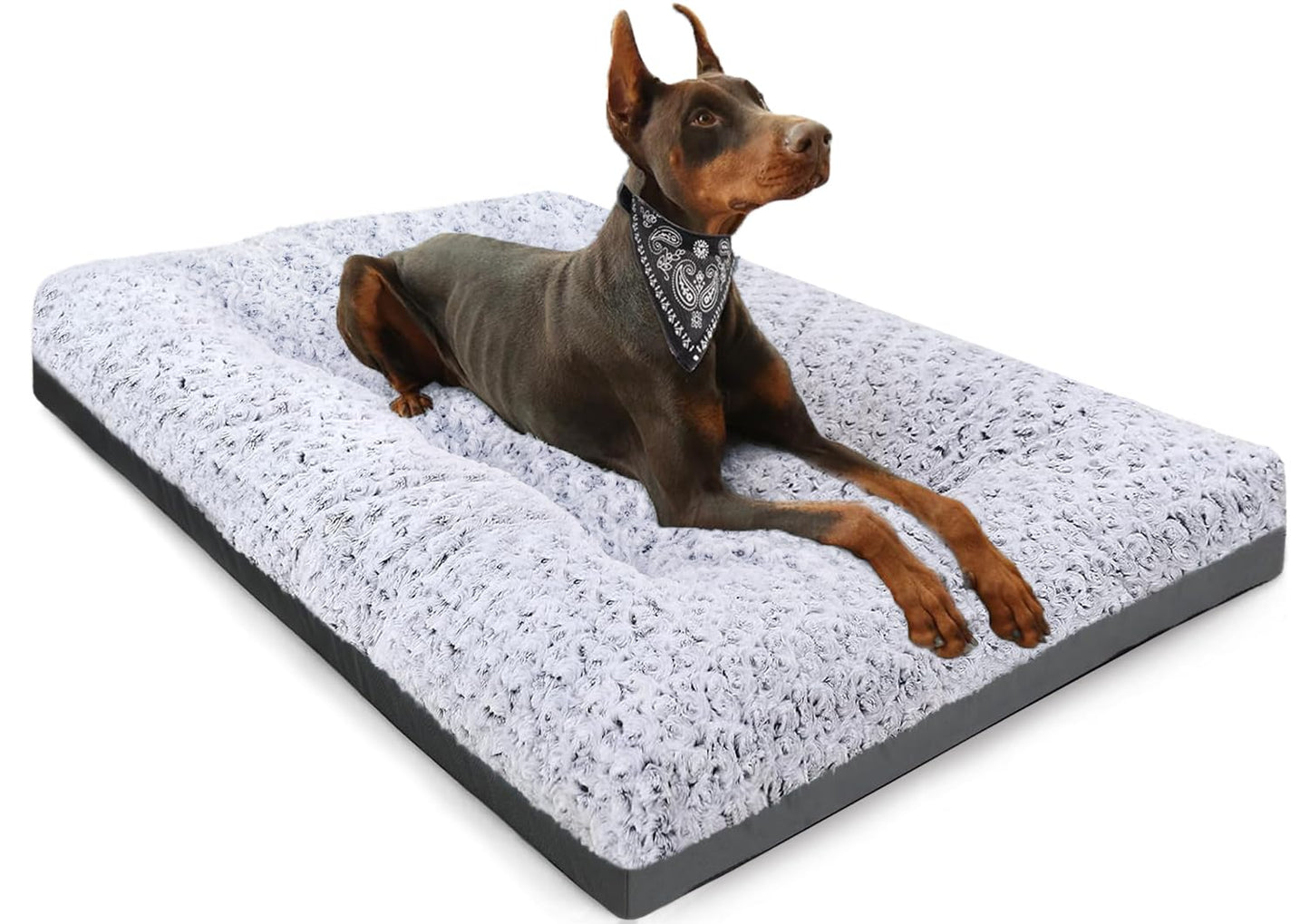POCBLUE Deluxe Washable Dog Bed for Large Dogs Dog Crate Mat Comfy Bed