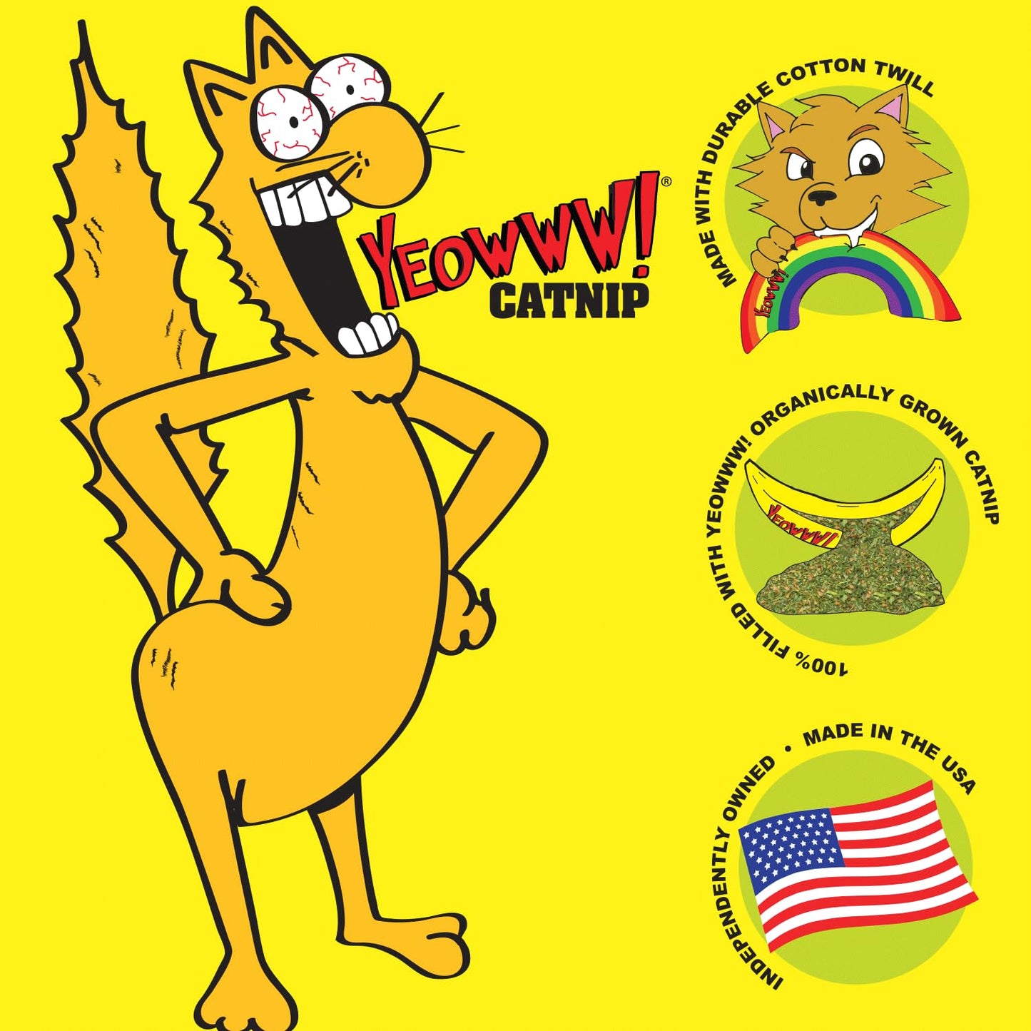 Yeowww!, Strawberries Catnip Cat Toy, 3 Count Catnip