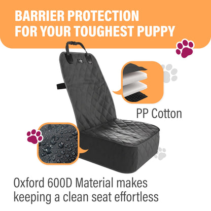 Active Pets Dog Car Seat Cover, Waterproof Front Seat Protector Seat