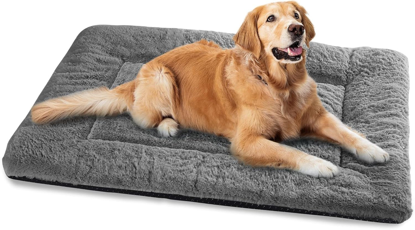 ZENGAOOU Dog Crate Pad Washable Plush Kennel Mat