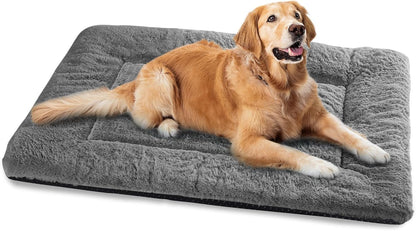 ZENGAOOU Dog Crate Pad Washable Plush Kennel Mat