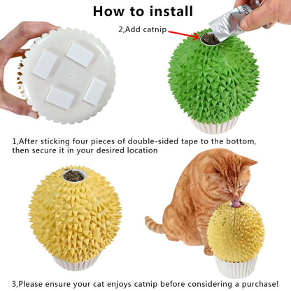 Miwoowim Catnip Feeder Cat Face Scratcher Wall Corner Scratcher