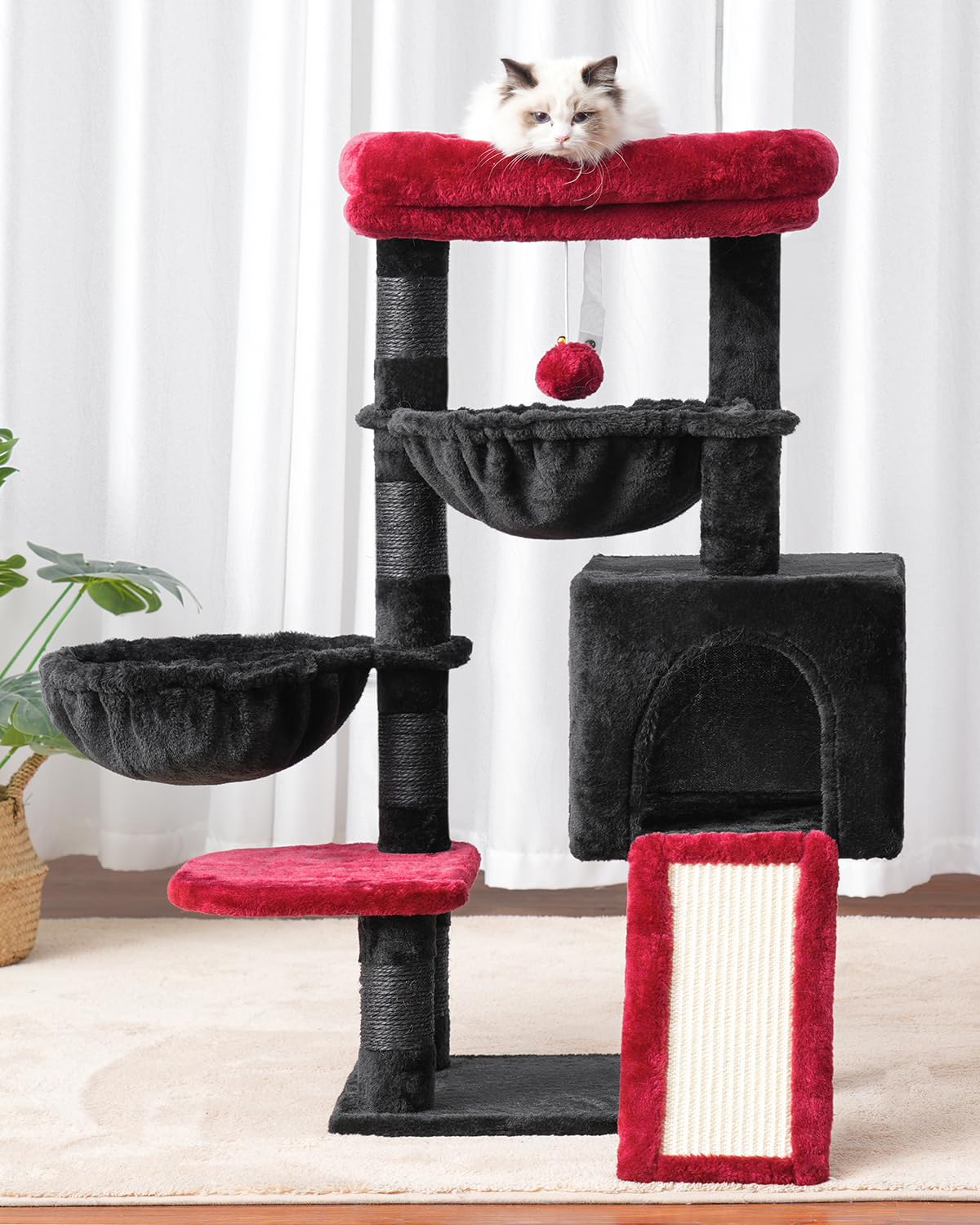 Hey-brother Gothic Cat Tree, Cat Tower for Indoor Cats, Cat House