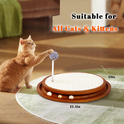LMUGOOS Cat Scratcher, Cat Cratch Sisal Pad with Wooden Scratchers