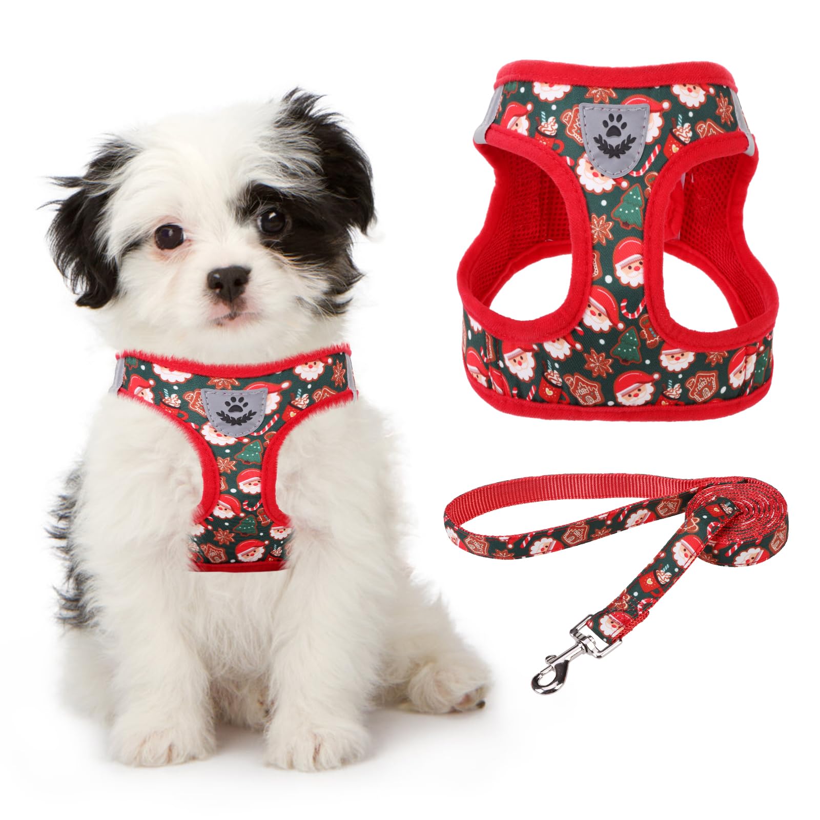 KOOLTAIL Christmas Dog Harness for Small Medium Dogs,Dog Harness