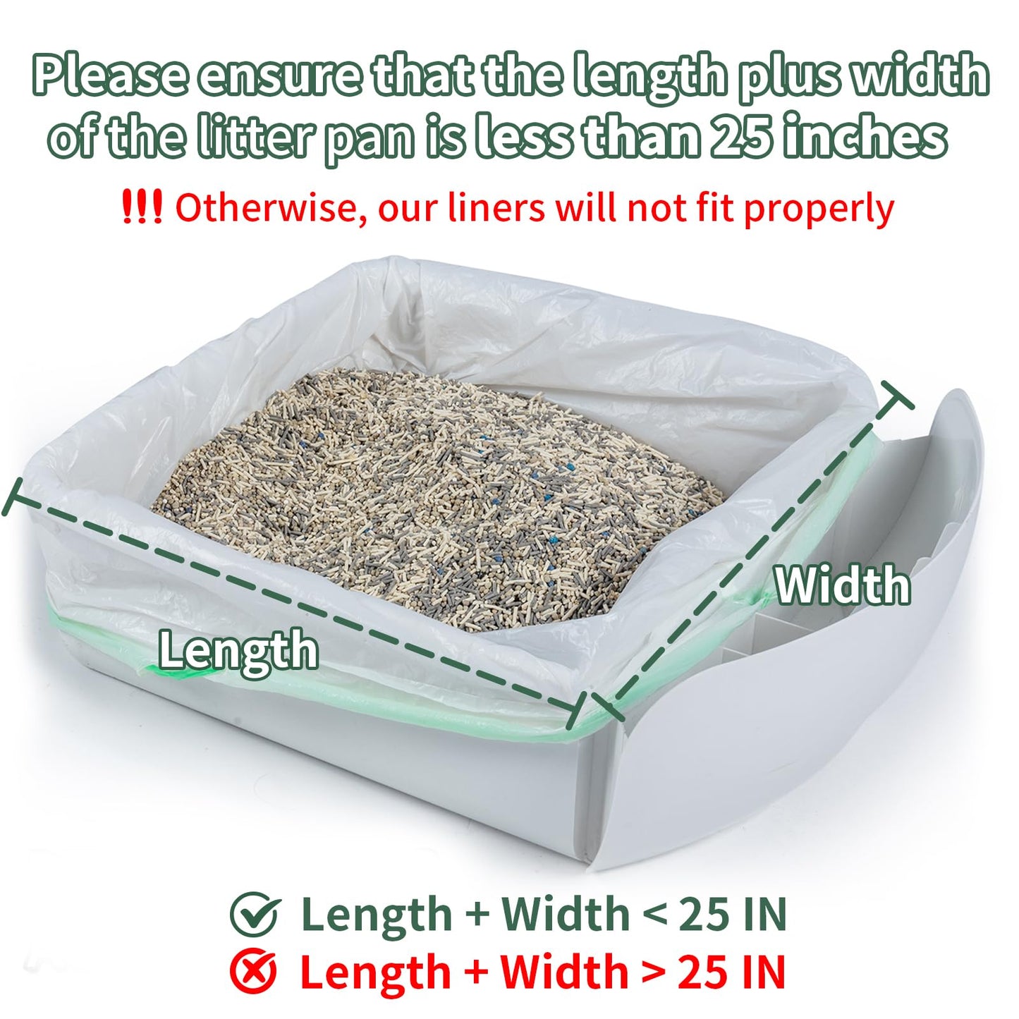 ANWA 120 Count Cat Litter Box Liners for Automatic Cat Litter Box