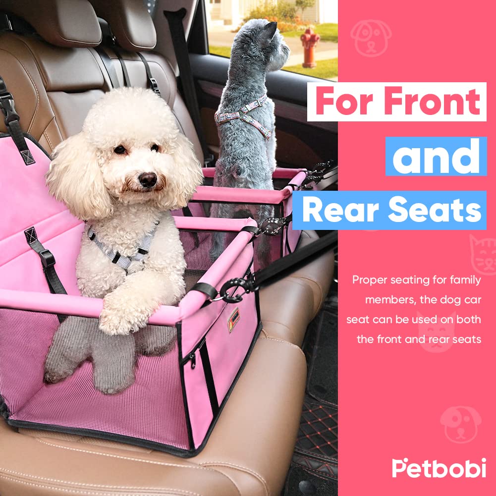 Petbobi Pet Reinforce Car Booster Seat for Dog Cat Portable Bag