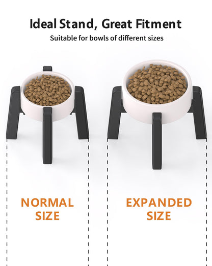 CZPET Dog Bowl Stand with Adjustable Width [Stand Only], Elevated Bowl