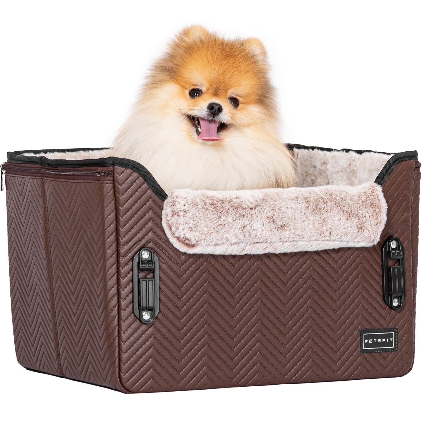 PETSFIT Car Seat for Dogs, Waterproof PU Leather Dog Car Seat