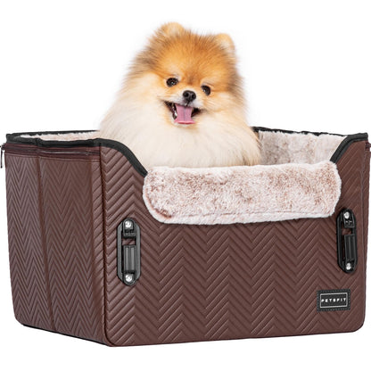 PETSFIT Car Seat for Dogs, Waterproof PU Leather Dog Car Seat