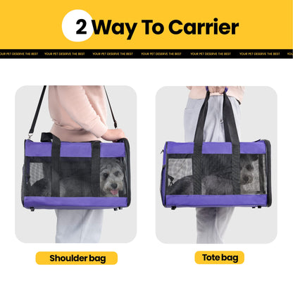 Conlun Dog Carrier Soft Sided, Large Cat Carrier with Inner Safety Bag