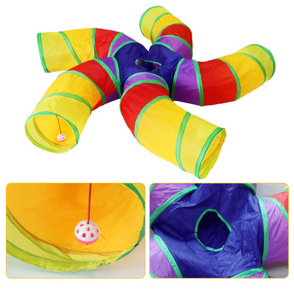 Bemodst Cat Tunnel for Indoor Cats, 2 Way/3 Way/4 Way/5 Way Cat Tunnel