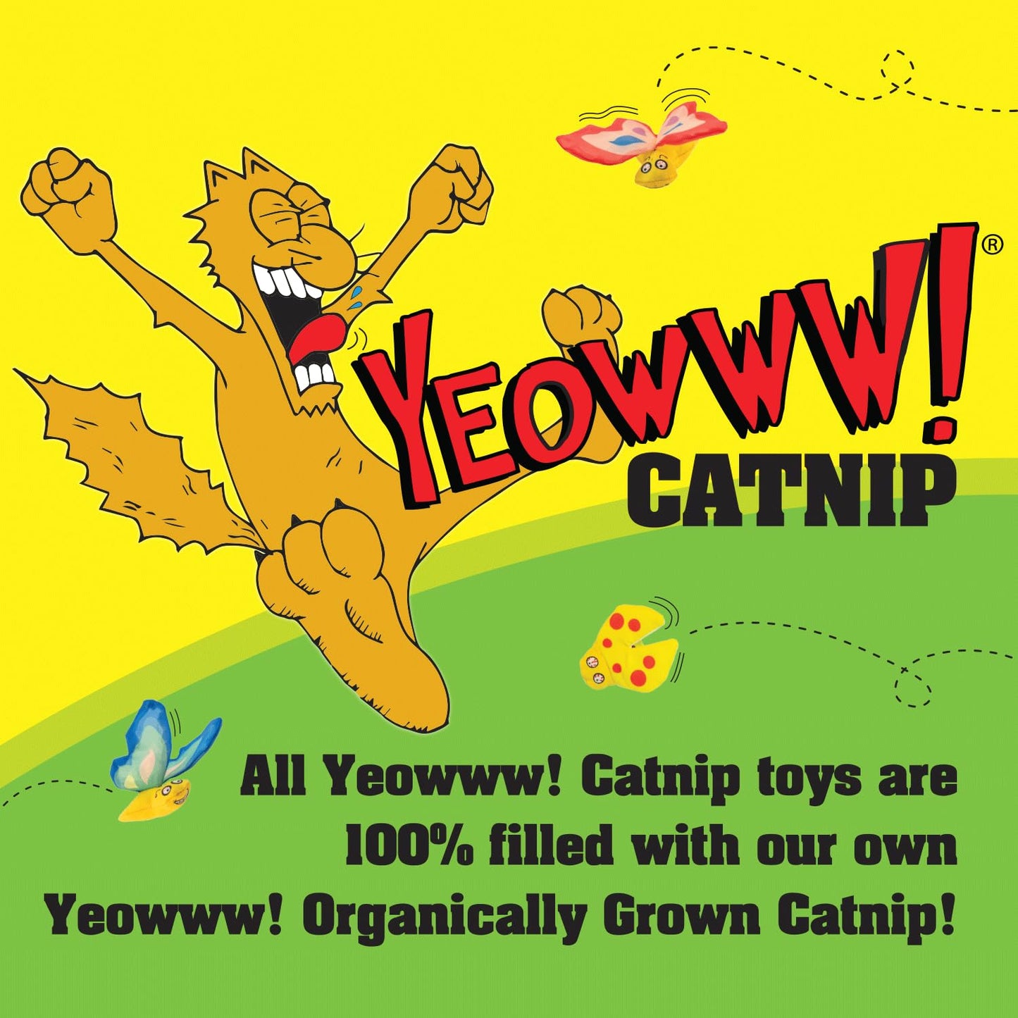 Yeowww!, Strawberries Catnip Cat Toy, 3 Count Catnip