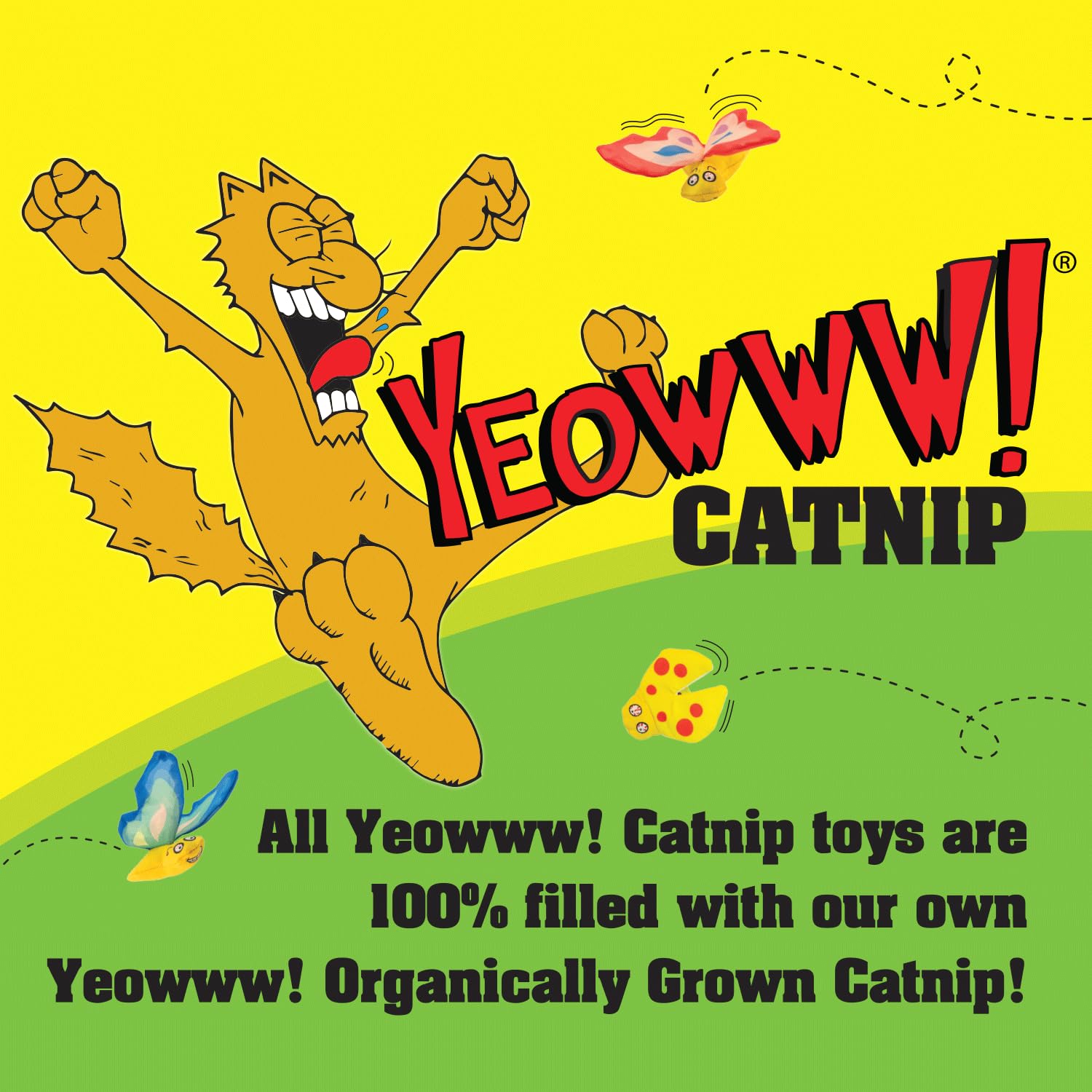 Yeowww!, Strawberries Catnip Cat Toy, 3 Count Catnip