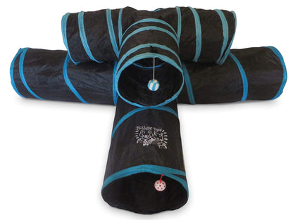 Feline Ruff 3 Way Cat Tunnel. Extra Large Diameter and Extra Tunnel