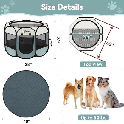 Siedihit Puppy Playpen for Large Dog Cat, Dogs Tent Crate Cage