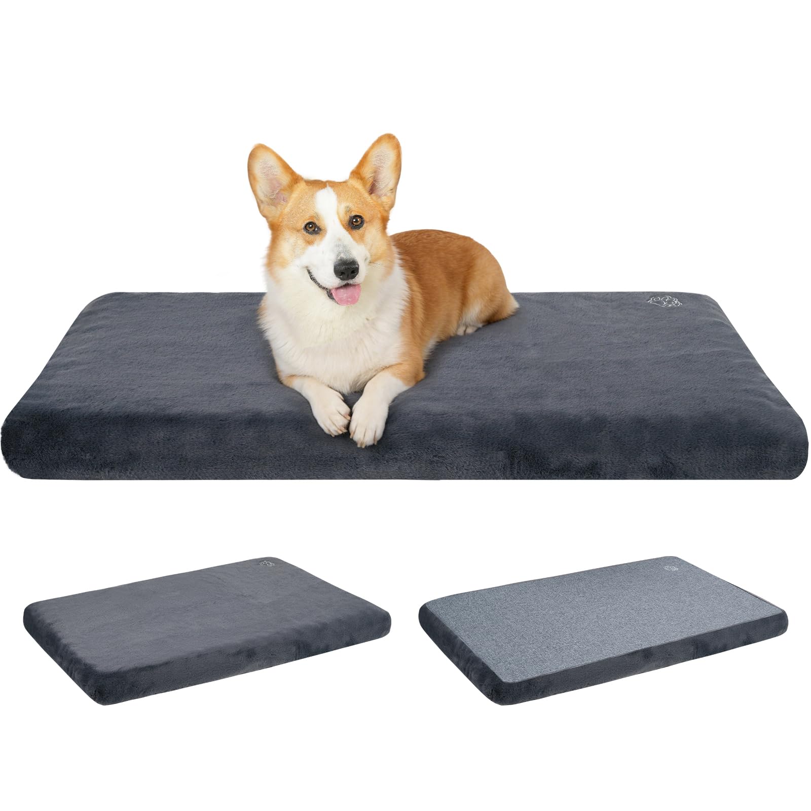 EMPSIGN Stylish Dog Bed Mat Dog Crate Pad Mattress Reversible Bed